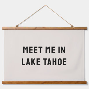 Meet me at the Lake Custom Name Sign Hanging Tapestry