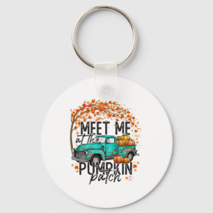 Meet Me At The Pumpkin Patch Fall Autumn Thanksgiv Key Ring