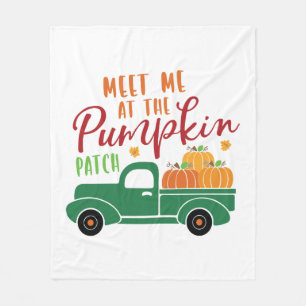 Meet Me At The Pumpkin Patch Fleece Blanket