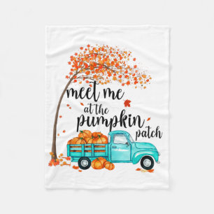 Meet Me At The Pumpkin Patch Halloween Vintage Tru Fleece Blanket