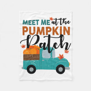 Meet Me At The Pumpkin Patch Shirt Women Girl Fall Fleece Blanket