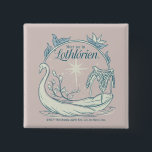 Meet me in LOTHLORIEN™ - Swan Boat 15 Cm Square Badge<br><div class="desc">Drift into the timeless beauty of Middle-earth™ with this enchanting Lord of the Rings™ design inspired by Lothlórien™. Featuring an elegant Elven swan boat gliding across tranquil waters beneath a radiant star, the artwork captures the serenity and starlit magic of the Golden Wood. Framed by delicate leaves and graceful linework,...</div>