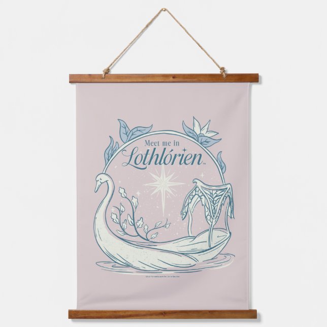 Meet me in LOTHLORIEN™ - Swan Boat Hanging Tapestry (Front)
