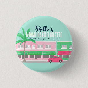 Meet Me in Miami Bachelorette 3 Cm Round Badge