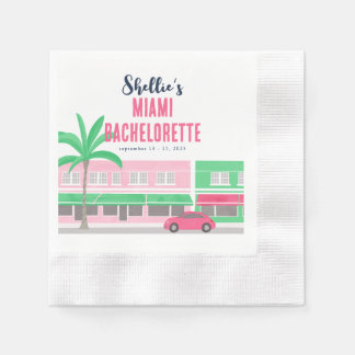 Meet Me in Miami Bachelorette Napkin