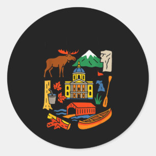 Meet Me In New Hampshire - Cute Us State Travel Re Classic Round Sticker