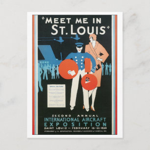 Meet Me in St. Louis Int'l Aircraft Exposition Postcard