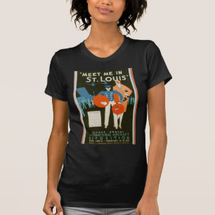 Meet Me In St Louis Vintage Travel Poster T-Shirt