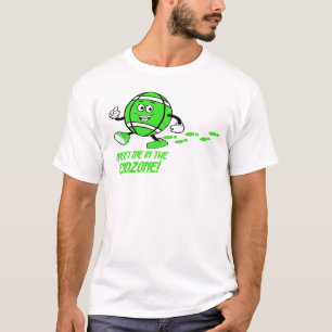 Meet Me in the Endzone Cartoon T-Shirt Lime Green