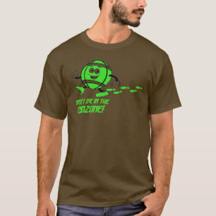 Meet Me in the Endzone Cartoon T-Shirt Lime Green
