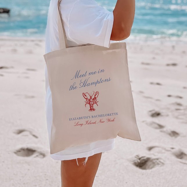 Meet Me in The Hamptons Bachelorette Tote Bag (Creator Uploaded)