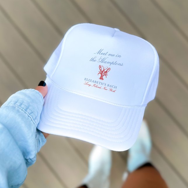 Meet Me in The Hamptons Bachelorette Trucker Hat (Creator Uploaded)