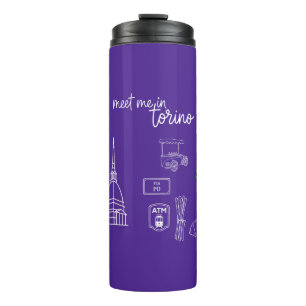 Meet Me in Torino - Turin Icons Doodle Art Thermal Tumbler