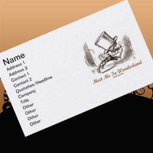 Meet Me In Wonderland (Mad Hatter Running) Business Card