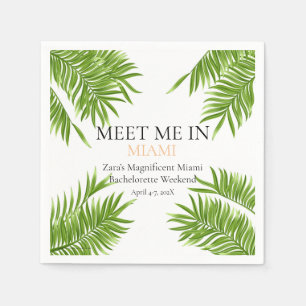 Meet Me Miami Bachelorette Party Vacay Favour Napkin