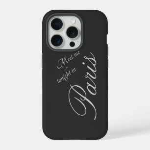 Meet me tonight in Paris - dark grey - romantic iPhone 15 Pro Case