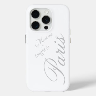Meet me tonight in Paris - white - romantic iPhone 15 Pro Case