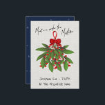 Meet Me Under the Mistletoe Christmas Invitation<br><div class="desc">Romantic Christmas Eve invitation featuring a festive green and red  mistletoe bundle. Add the invitations details and enjoy a fabulous Christmas eve with friends and family.</div>
