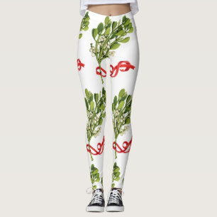 MEET ME UNDER THE MISTLETOE CHRISTMAS LEGGINGS