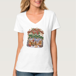 Meet Me Under The Mistletoe Cosy Winter Cabin T-Shirt