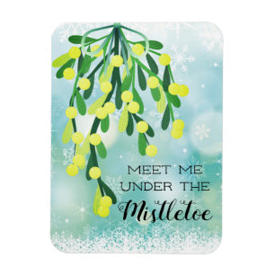Meet Me Under the Mistletoe Country Christmas Magnet