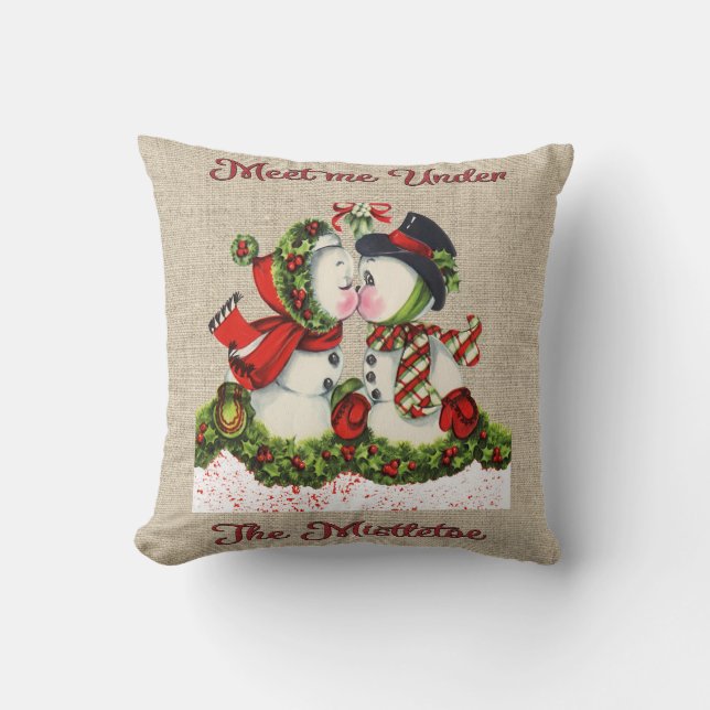 Meet me Under the Mistletoe Cushion (Front)