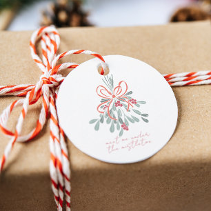 Meet Me Under the Mistletoe Favour Tags