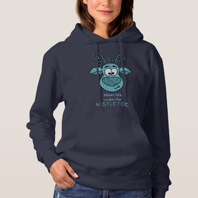 Meet me under the mistletoe hoodie (Front)