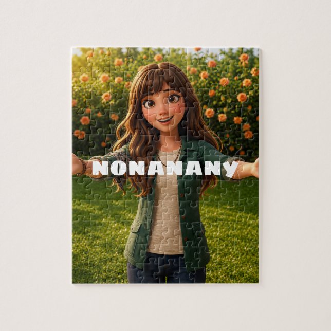 Meet Nona: The Main Character Custom Framed Jigsaw Puzzle (Vertical)