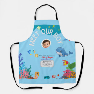 Meet Our Boy Baby Shower Invitation-Under the Sea Apron