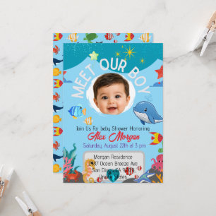 Meet Our Boy Baby Shower Invitation-Under the Sea Invitation