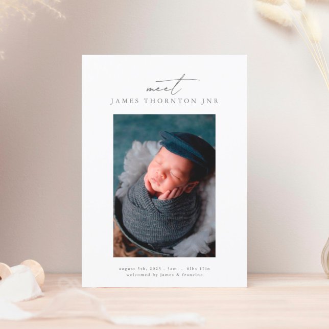 meet our new baby frame photo birth announcement (Creator Uploaded)