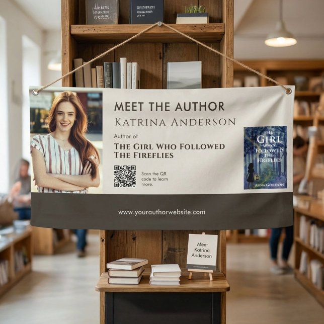 Meet the Author Event Custom Book Signing QR Code Banner (Creator Uploaded)