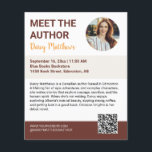 Meet the Author Promo Photo Modern Photo Flyer<br><div class="desc">Promote your book signing or author event with this clean, modern “Meet the Author” flyer template. Featuring a warm brown color palette, elegant typography, and space for an author photo, this design helps bookstores, writers, and event organizers create a professional event announcement that attracts readers. Who it’s for: Authors, bookstores,...</div>