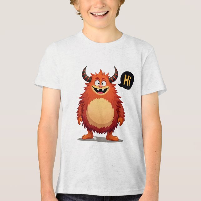 Meet the Friendly Fluff Monster Tri-Blend Shirt (Front)