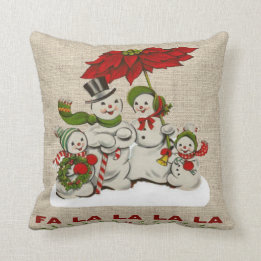 Meet the Jolly's, The Snow family... Cushion