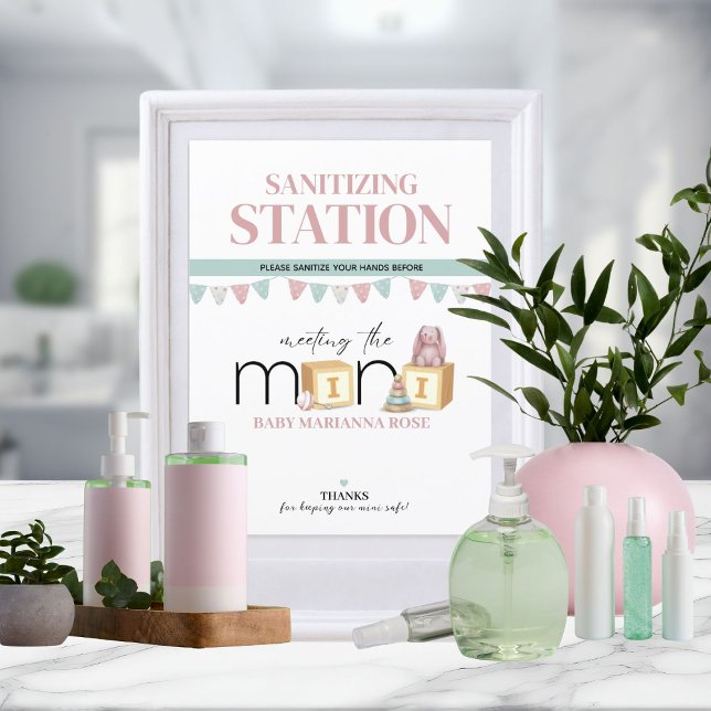 Meet The Mini Pink Sanitizing Station Sign (Creator Uploaded)
