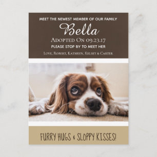 Meet The Newest Member "New Dog" Announcement Postcard