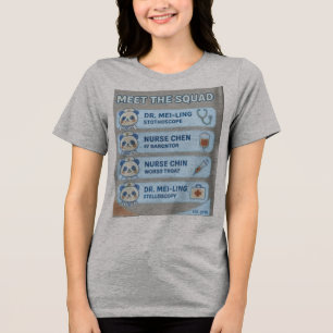 Meet The Pandanurse Squad Funny Medical Staff T-Sh Tri-Blend Shirt