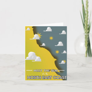Meet The Sun, on the North East Coast Holiday Card