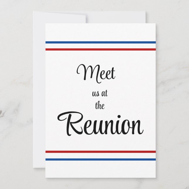 Meet us at the Reunion Invitation (Front)