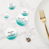 Meet Us In Destination Wedding Teal Save The Date