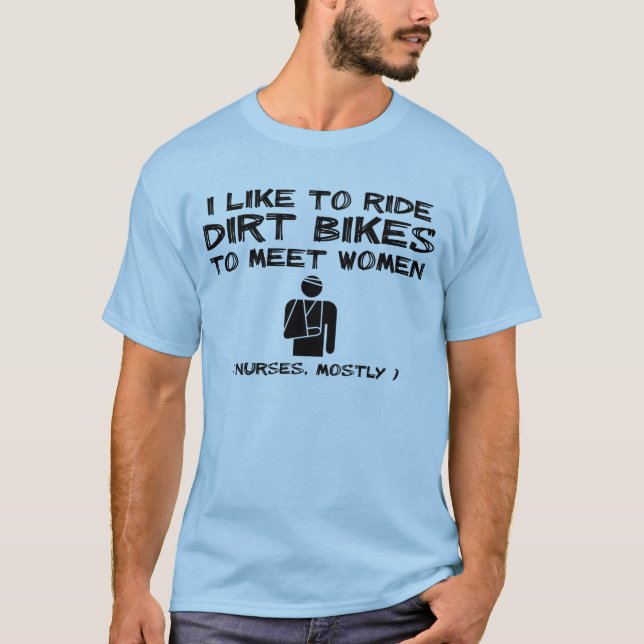 Meet Women Dirt Bike Motocross Funny Shirt Humour (Front)