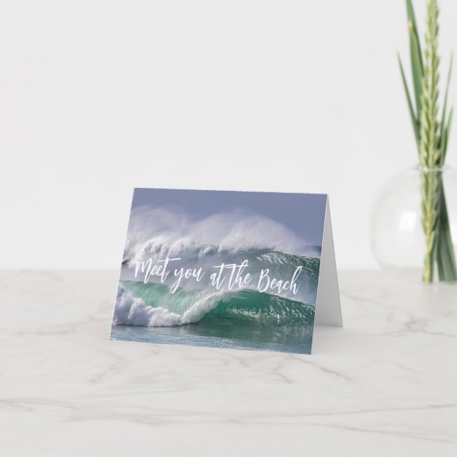 Meet You at the Beach Blank Folded Note Card (Front)