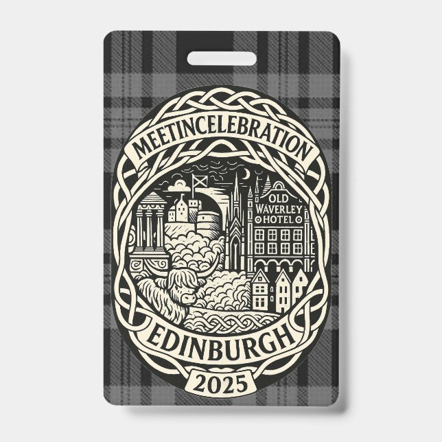 MEETinCelebration Edinburgh ID Badge (Front)