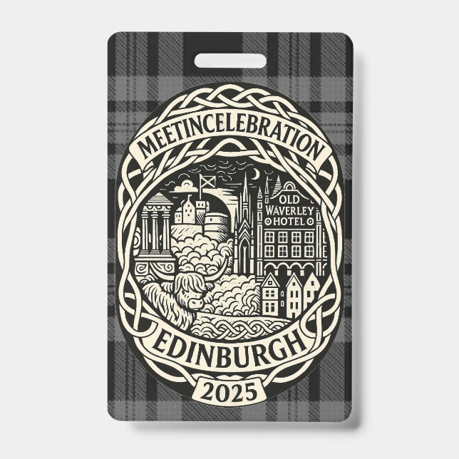 MEETinCelebration Edinburgh - Night-Time Tag ID Badge (Front)