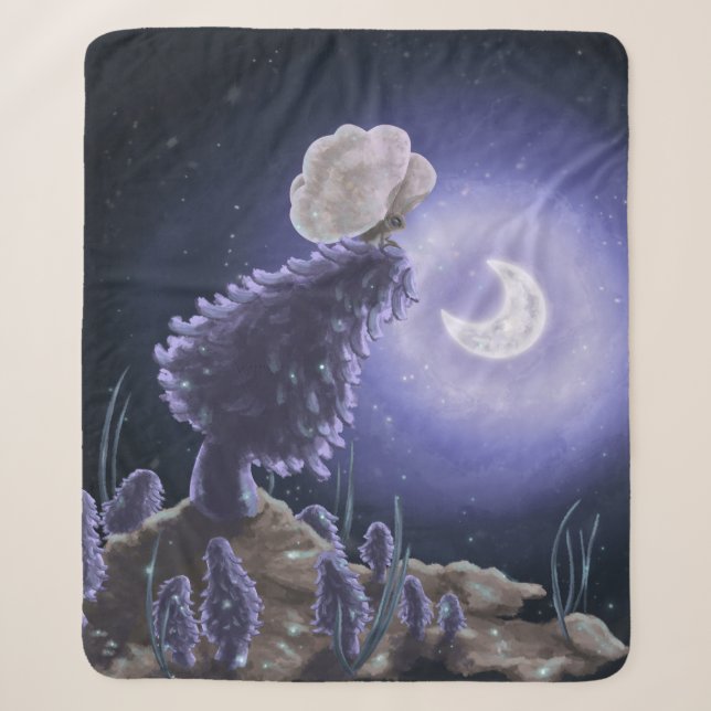 Meeting at Moonlight Sherpa Blanket (Front)