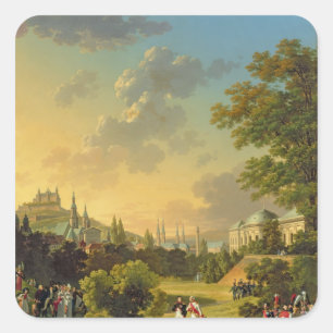 Meeting Between Napoleon I and Ferdinand III Square Sticker