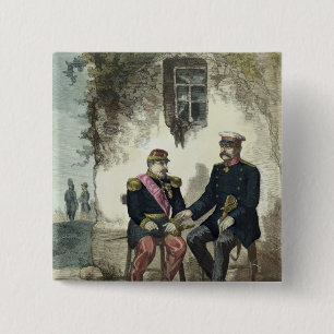 Meeting between Otto von Bismarck and Napoleon 15 Cm Square Badge