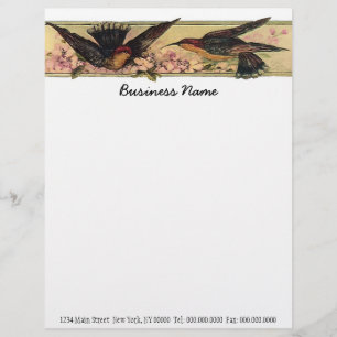 Meeting Birds ~ Business Letterhead Letter Work